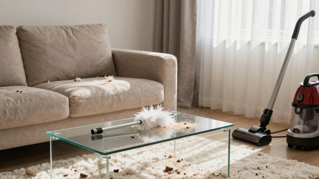 poor cleaning routines stir dust